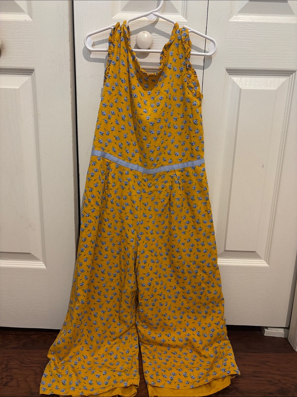 Janie and Jack Yellow Floral Jumpsuit
